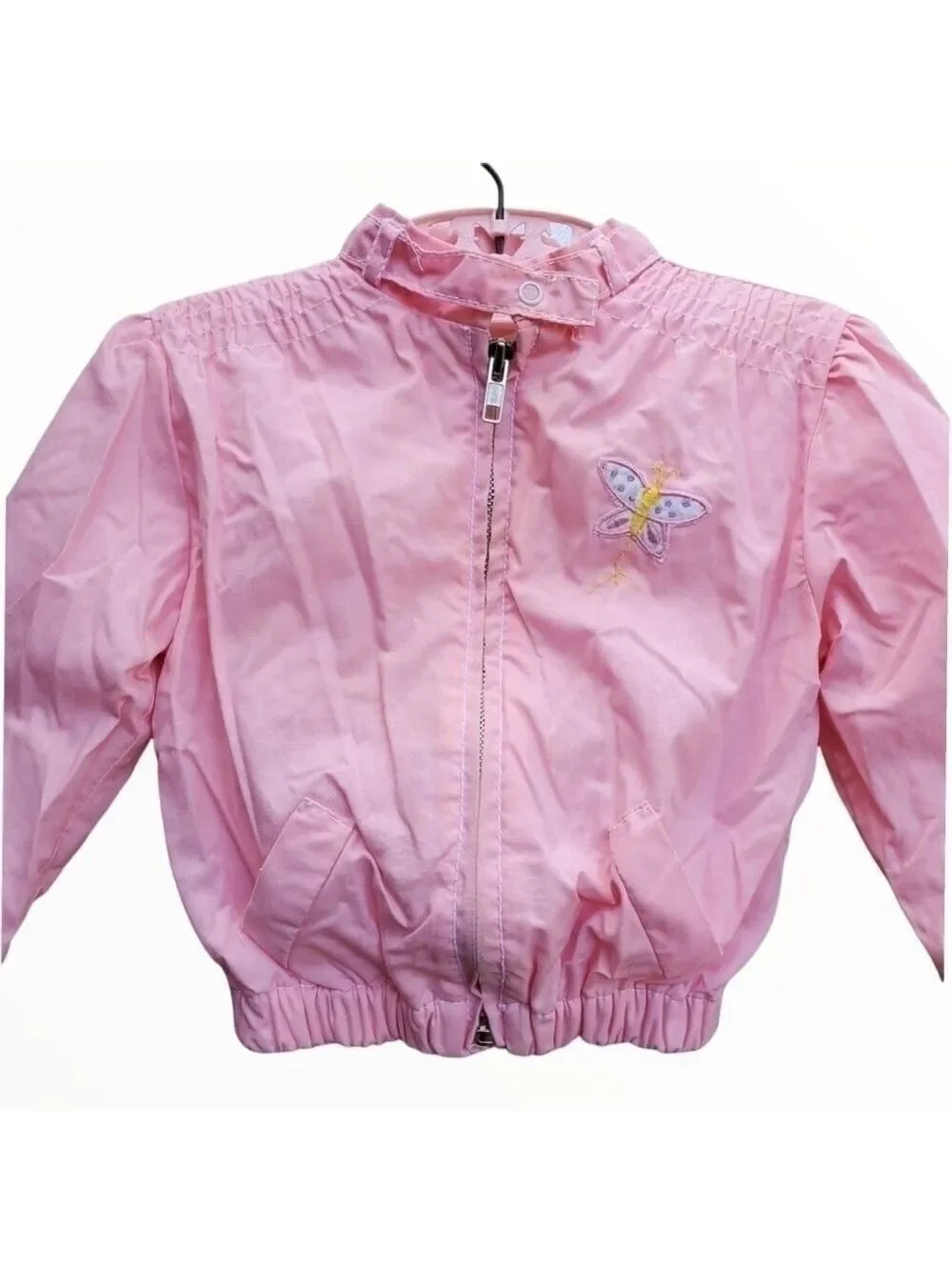 Vtg 70's 80's Toddler sz 24m A Tiny Tots Original Pink zip jacket